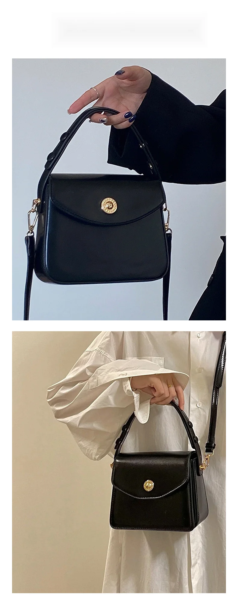 Elegant Women's Shoulder Bag Niche Design Small Square Handbag_voghion.com