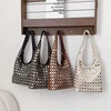 Designer Geometric Shoulder Bag For Women Top Brand Handbag Luxury Shiny Rivet Handmade Evening Clutch Bag Fashion Party Purse 5