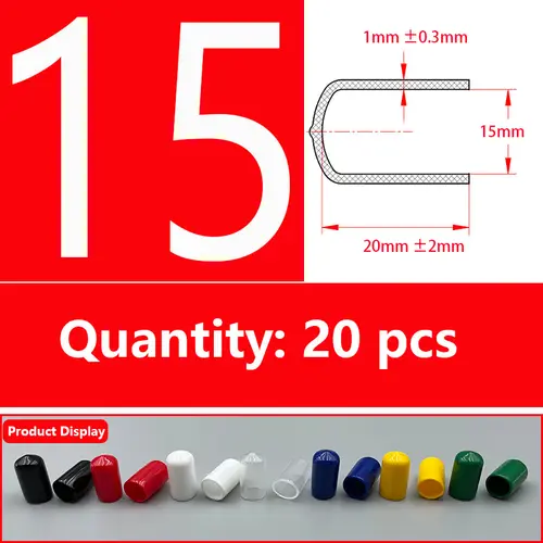 Rubber Cap Sleeve Soft Elasticity Silicone Protective Cover  Sealing Plug Thread Protection Sleeve Black Red White Blue 1.5-24mm - Image 32