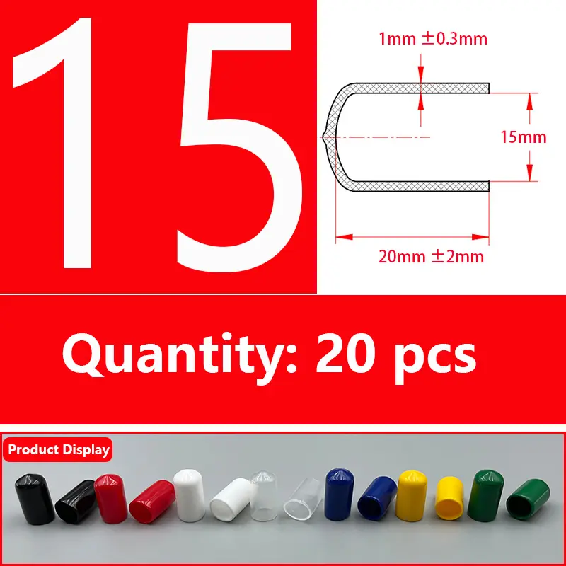 Rubber Cap Sleeve Soft Elasticity Silicone Protective Cover  Sealing Plug Thread Protection Sleeve Black Red White Blue 1.5-24mm - Image 32