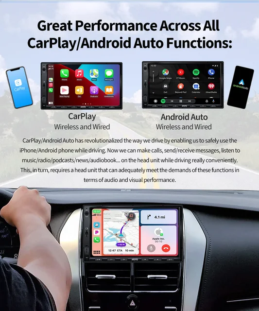 ATOTO Universal Car Radio F7 WE 7 Inch Double DIN Car Stereo Wireless  CarPlay Android Auto For Car Touch Screen Quick Charge - AliExpress