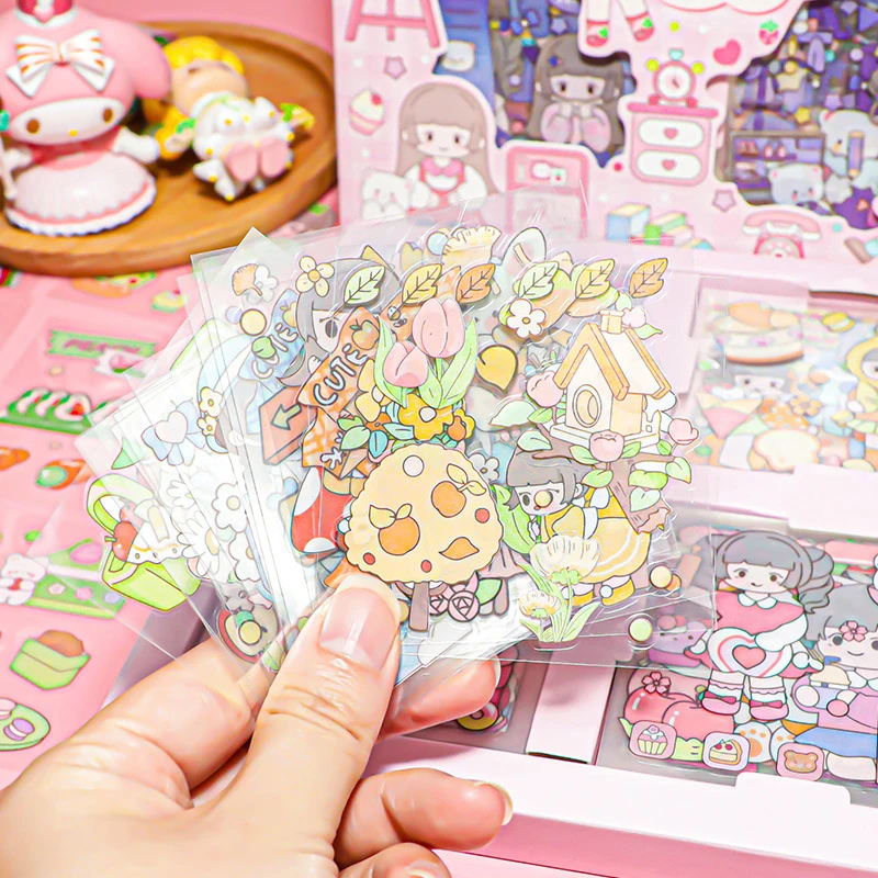 Cartoon Stickers 20Pcs DIY Pattern Scrapbooking Kawaii Decoration