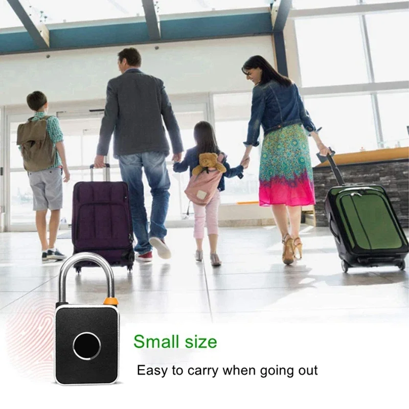 Tuya APP Fingerprint Padlock Bluetooth Padlock Mini Portable Biometric USB Charging For Locker Luggage Gym