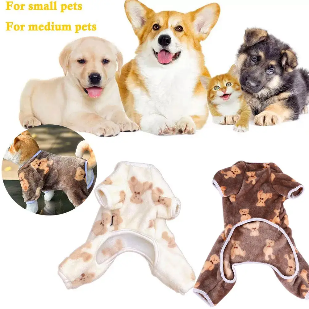 Winter Dog Cat Sweater Warm Plush Dog Clothe For Small Medium Dogs Cats Soft Puppy Coat Jacket Chihuahua Teddy Costum Pet S V5W6