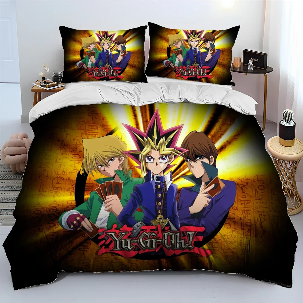 3D Yu-Gi-Oh MONSTER CARD Anime  Comforter Bedding Set,Duvet Cover Bed Set Quilt Cover Pillowcase,king Queen Size Bedding Set Kid