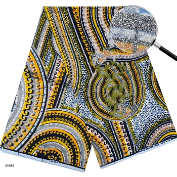 2026 New Style Golden African Fabrics Nigerian Wax Print High Quality African Wax Fabrics For Patchwor T1 1