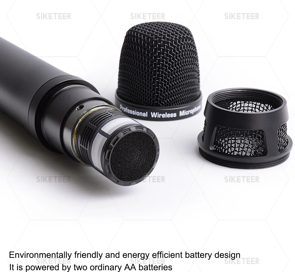 Professional wireless microphone system, headset microphone, for weddings, churches, and stage performances, 910-950MHz.