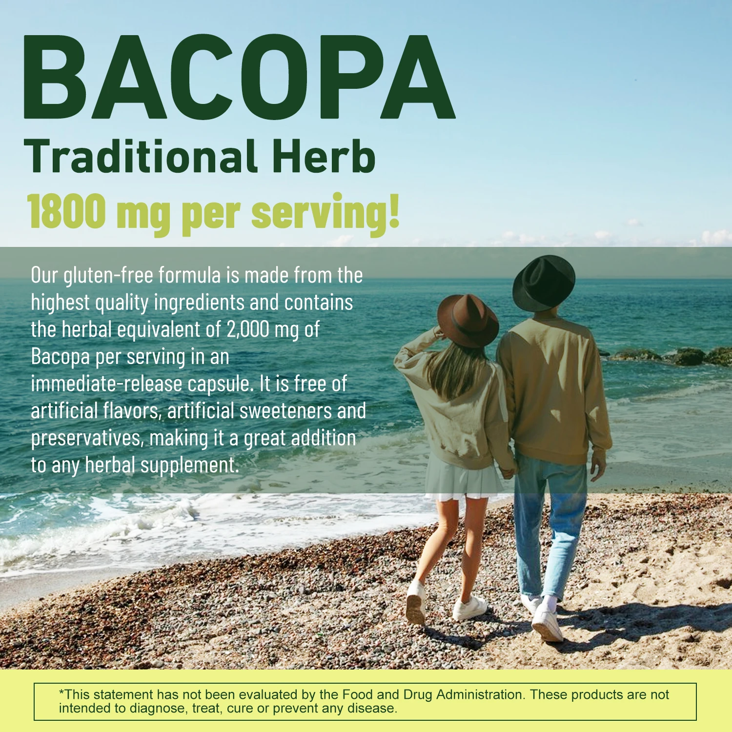 Bacopa Monnieri Extract Energy Booster Brain Health Performance Cognition Focus Energy Stamina