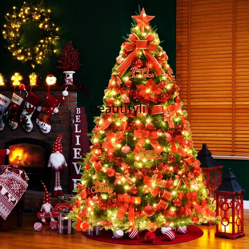 1.5/1.8 M Christmas Tree Home Luxury Set Christmas Decorations Large Ornaments christmas wooden ornaments christmas tree wood craft cutout shape english alphabet desktop ornaments party decorations