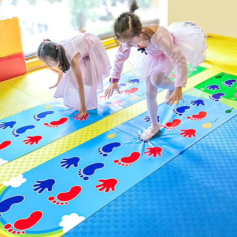 

Kids Jumping Carpet Hand and foot coordination exercise Baby Jump Lattice Kindergarten Team Game Pad Early Childhood Sports Toys