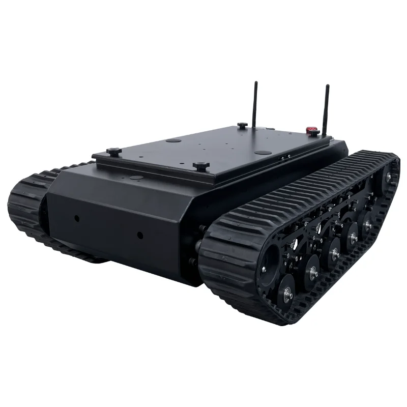 50kg Load TR500 Tank Car chassis 8cm Rubber Track Assembled Shock Absorption Suspension system FOR STM32 Programmable Robot Kit