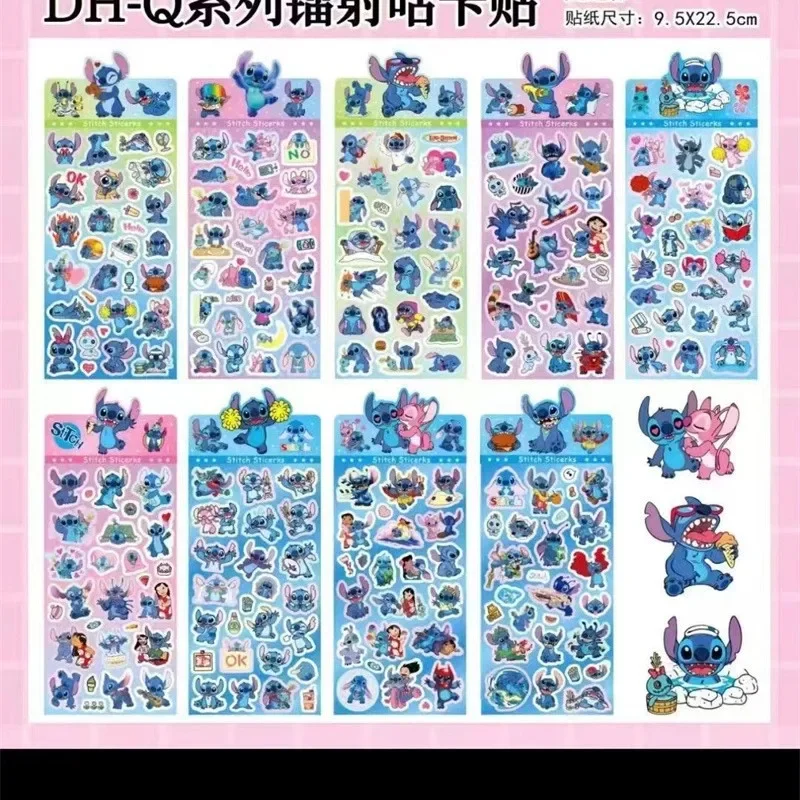 20 דפים מדבקות חמודות של לילו סטיץ' ידניות Guka לייזר Diy מקושטות טלפון מזוודה טלפון מחשב נייד ציוד כתיבה מדבקה ילד צעצוע