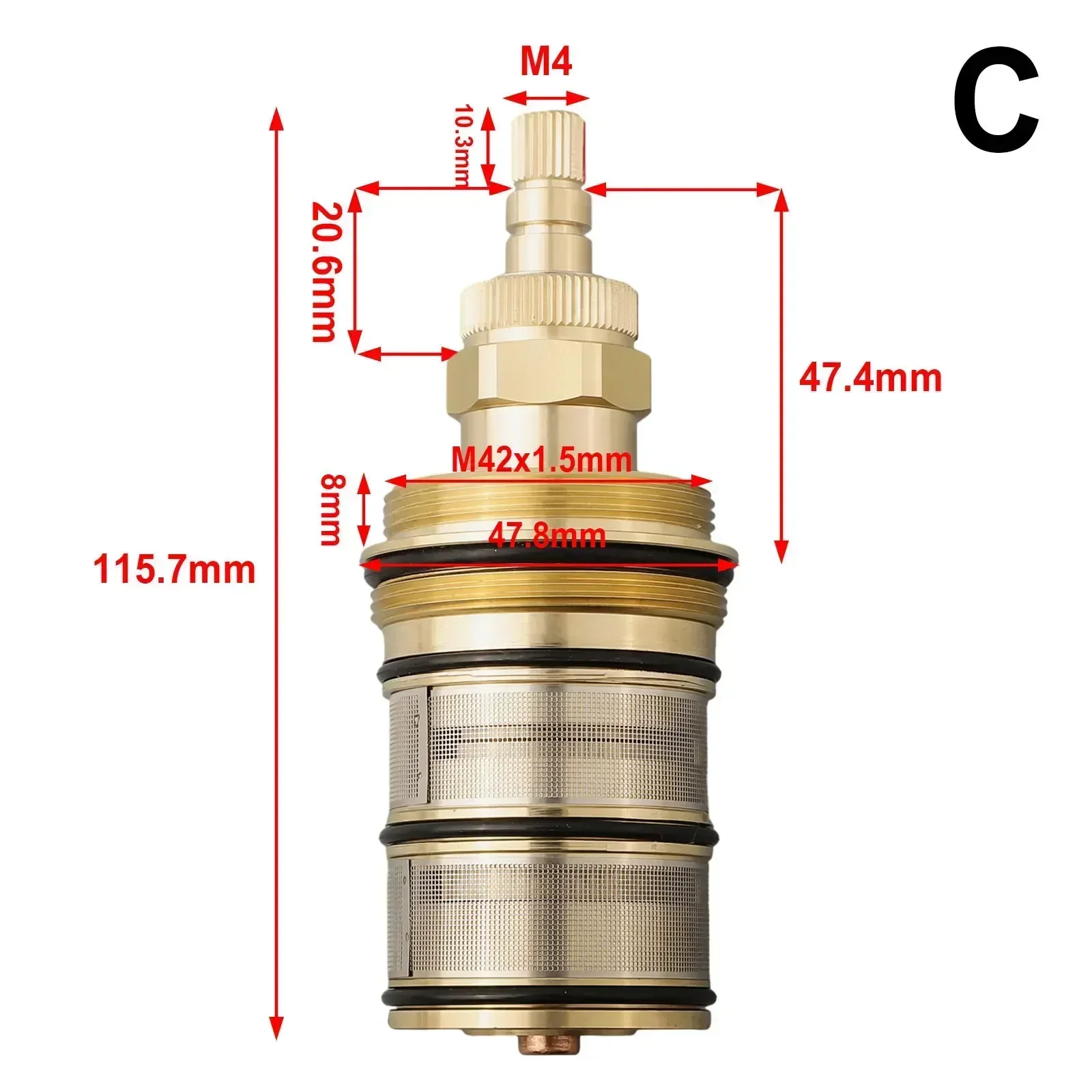 Faucet Valve Core Brass Thermostatic Cartridge Mixer Valve Bar Replacement Parts Repairing Parts For Home Improvement