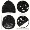 1pc Mesh Crochet Hair Net, Hair Nets For Women, Mesh Crochet For Women Hair Wrap For Sleeping Rayon Knit Snood Hat 3