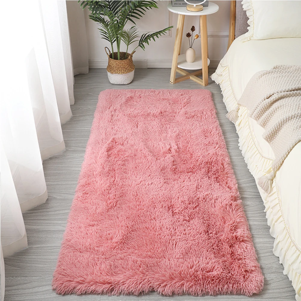 White Indoor Decor Soft and Comfortable Plush Living/Bed/Baby/Study Room Carpet Floor Mats For Home Size：80cmx200cm