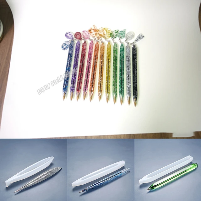 Transparent Ballpoint Pen Silicone Molds DIY Epoxy Resin Casting Mold with  Refills Handmade Pen Holder Jewelry Making Craftwork - AliExpress