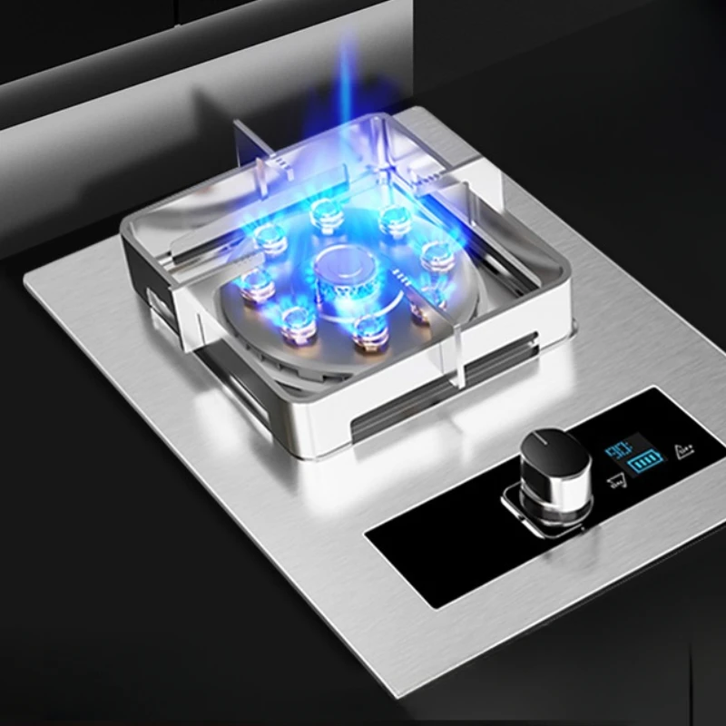 Home Tabletop LPG Stove, Natural Gas Energy Saving Slammer Single Burner, Built-in Nine-Cavity Flame Stove, Gas Cooker