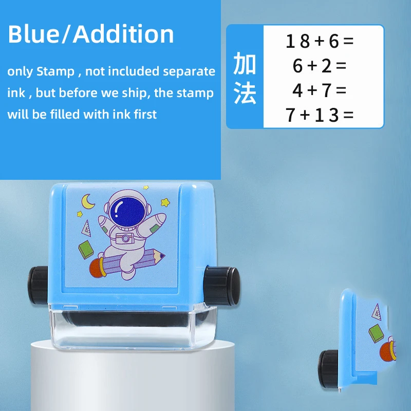 Addition and Subtraction Multiplication and Division Seal Students Within 100 Teaching Digital Roller Practice Questions Stamp