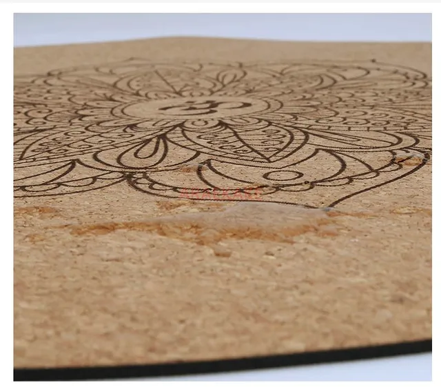 Cork circular yoga mat for meditation, small size inverted flat support pad 5
