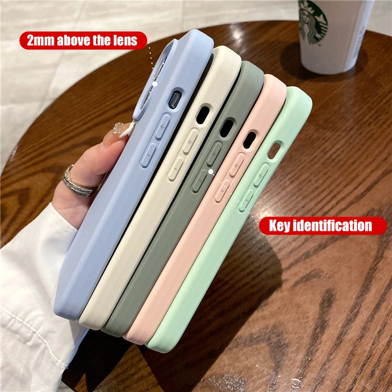 Original Liquid Silicone Case For iPhone 15 14 13 12 11 Pro Max Shockproof Soft Back Cover For 14 15 Plus Cute Cases Accessories
