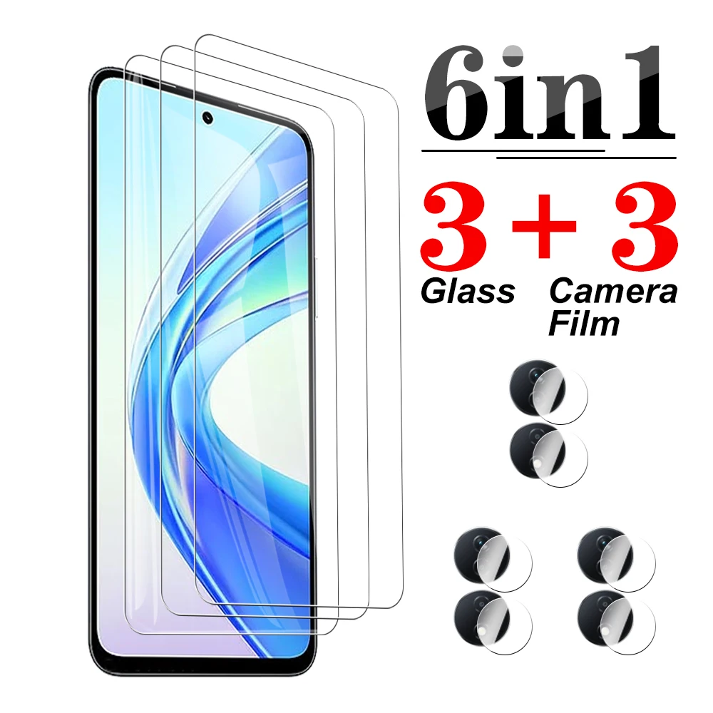 

6 в 1 для Honor X7b 5G 2024 6,8 дюймов, стекло для камеры, закаленное стекло, пленка для объектива, Защита экрана для honar x7 b X 7B 5G 4G xonorX7b