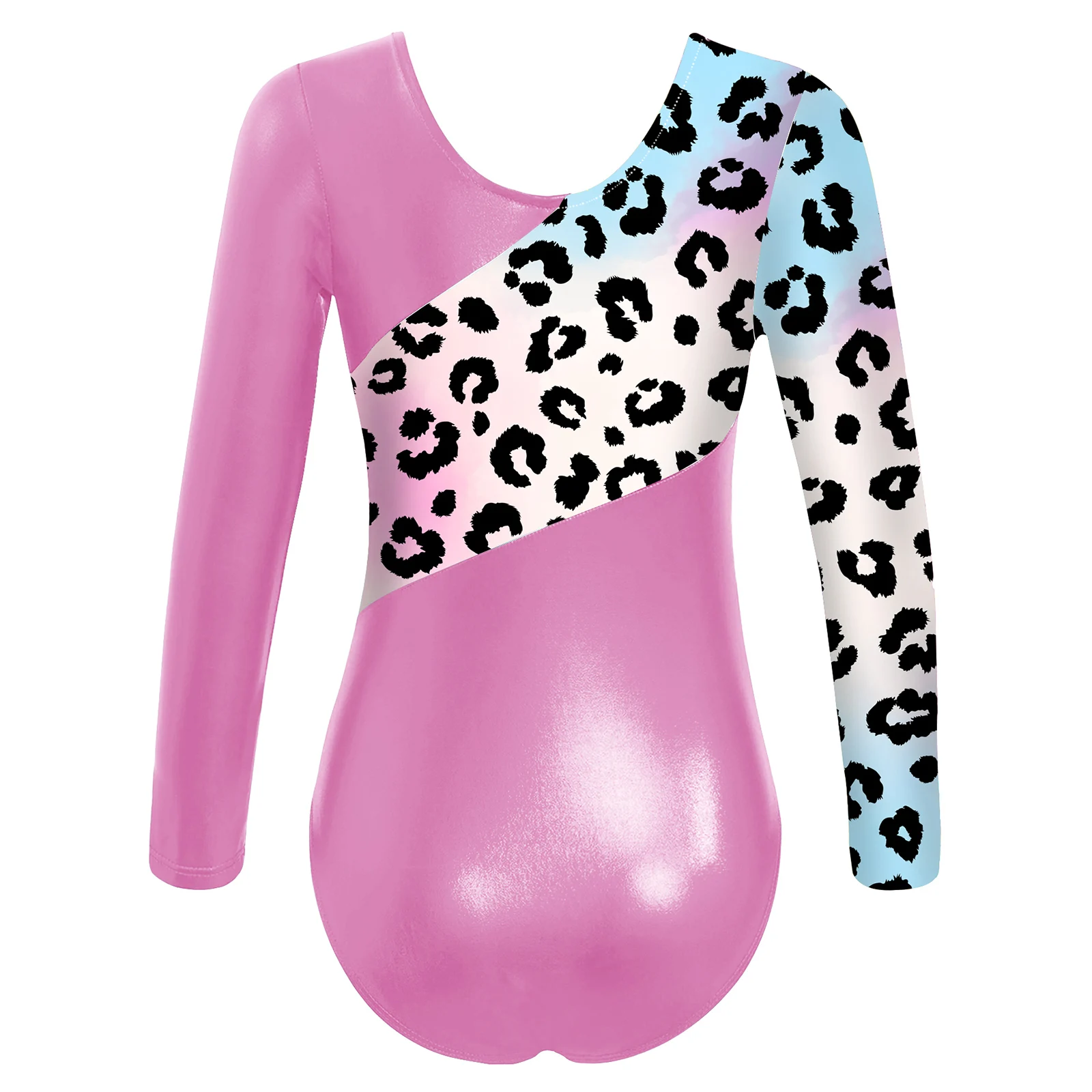 Kids Girls Ballet Dance Leopard Long Sleeve Gymnastics Leotard with Shorts Outfits Jumpsuit Bodysuit Dancewear Ballet Leotard,Dance Leotard,Girls Dance Costumes