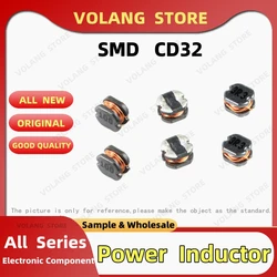 20pcs/Lot  SMD Power Inductor CD32 1UH 2.2UH 3.3UH 4.7UH 6.8UH 10UH 15UH 22UH 33UH 47UH 68UH 100UH 150UH 220UH NEW  Wire Wound