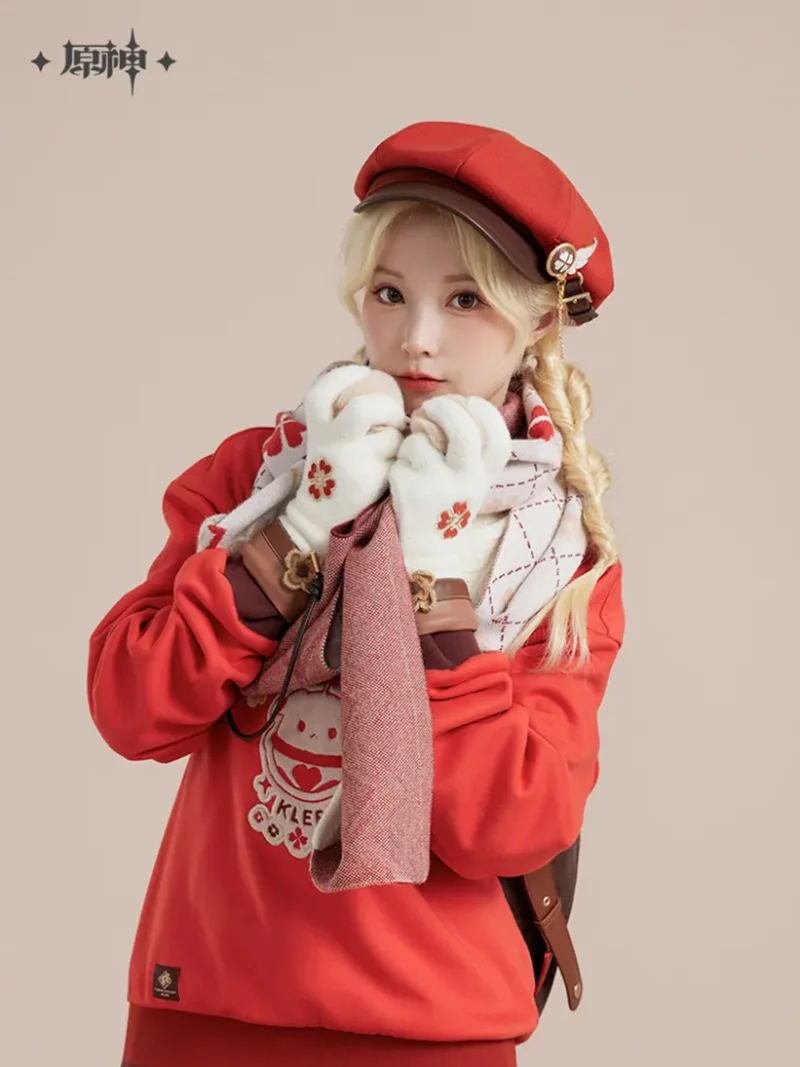 [Genuine]Anime Game Genshin Impact miHoYo Original Theme Series Klee Beret Octagonal Hat Role Playing Accessories in Stock