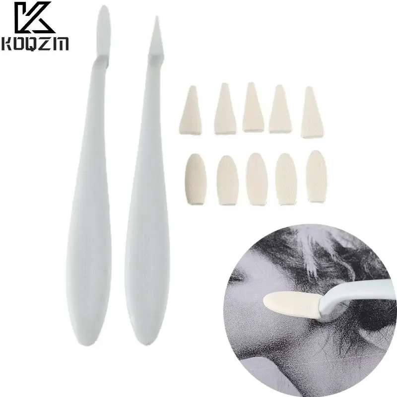 Art Sketch Wipe Knife Washable Sponge Wiper 10/12/18pcs Highlight Artist Drawing Correction Sketch Tool