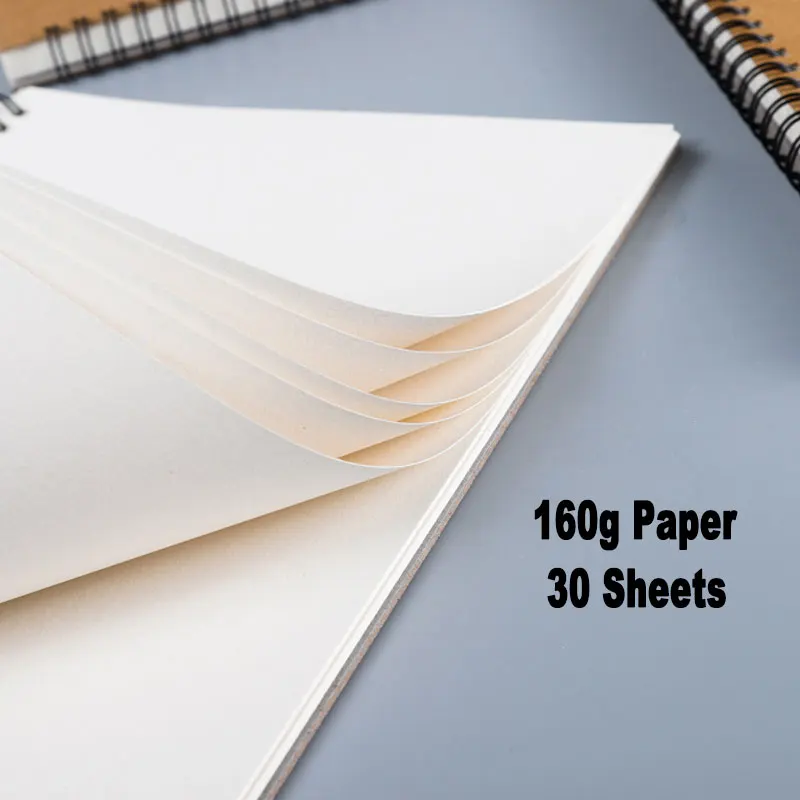 16K A4 8K Sketchbook 30 Sheets 160g Paper Loose Leaf Drawing Book Pad For  Art Graffiti Watercolor Painting Color Pencil Sketch