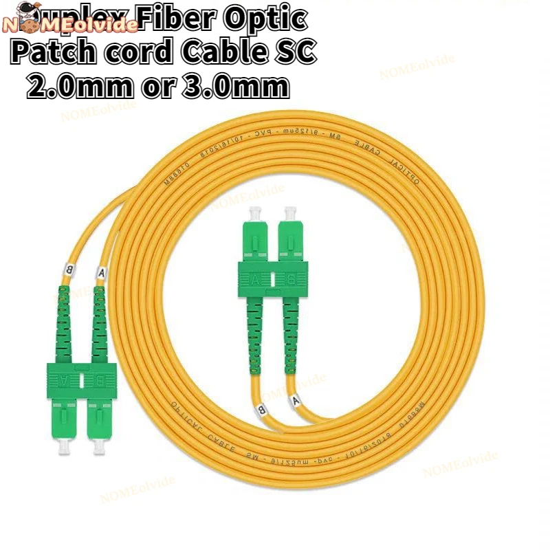 5 Pz/Borsa Sc Apc 3M Cavo Patch Cord In Fibra Ottica Duplex Monomodale Sc 2.0Mm O 3.0Mm Cavo Jumper In Fibra Ottica Ftth Spedizione Gratuita