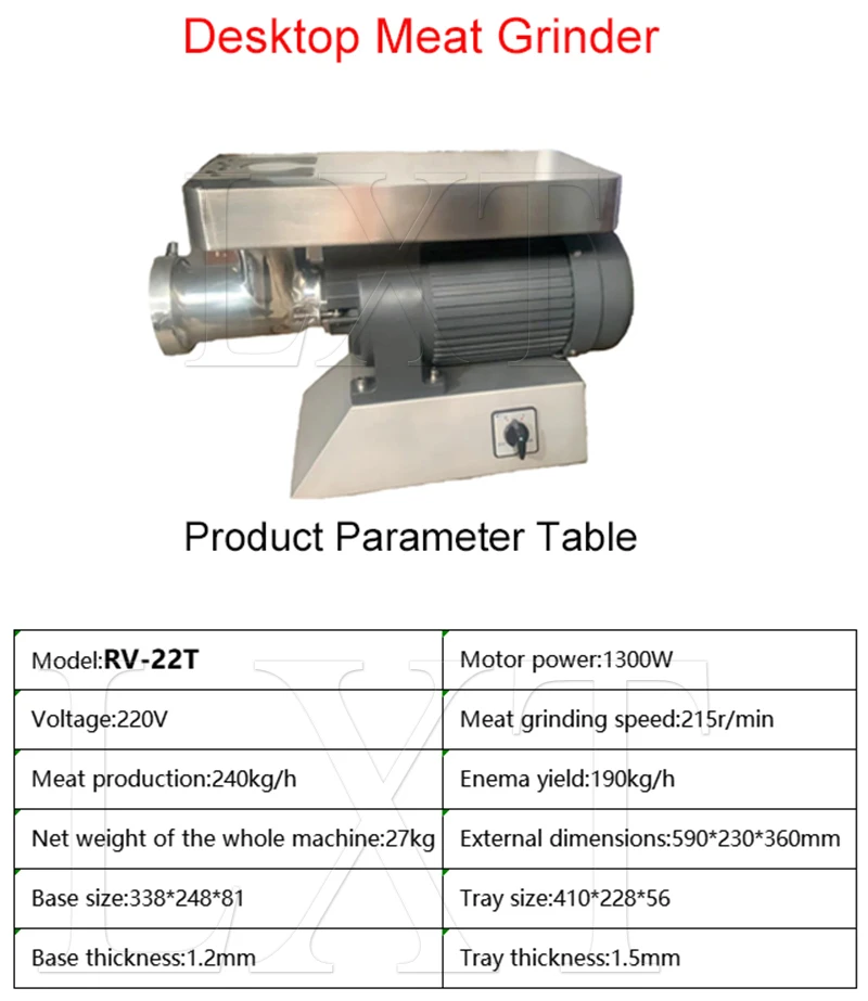 Description Picture 5 of itemElectric Meat Mincer Grinder 1300W Commercial Kitchen Chopper Food Processor Sausage Maker Machine Home Appliance