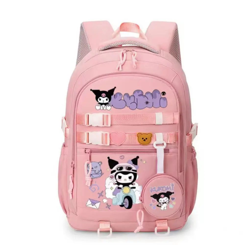 Kuromi Melody Large capacity Waterproof Backpack for School Kawaii Anime cosplay bag Travel Bag School Student Girl Gift 4