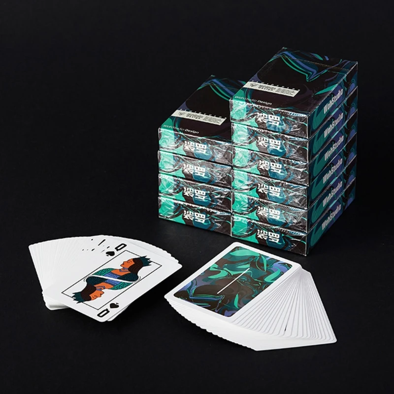 Description Picture 3 of itemDazzling Simple Style Playing Cards plastic waterproof Newest Fluid Flower Cut Poker Family Party Board Game