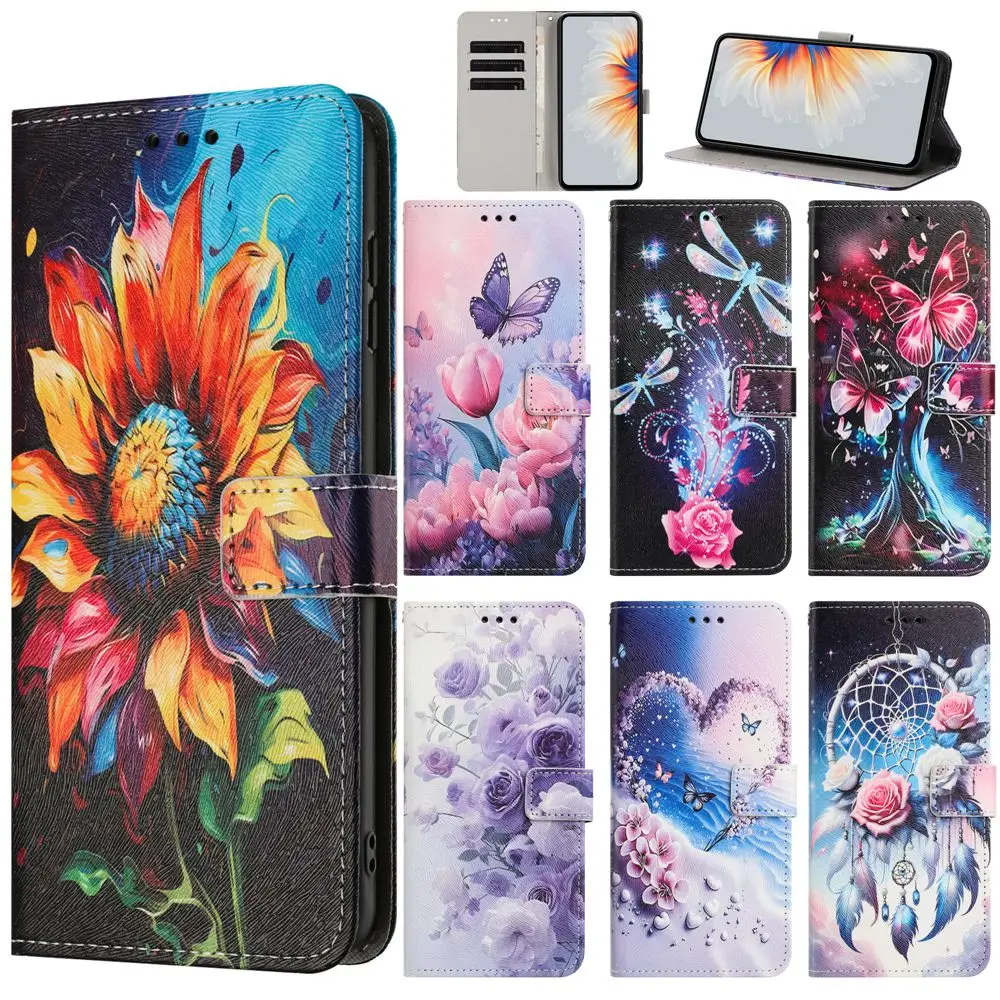 Butterfly Leather Flip Phone Case - Elegant and Durable Back Cover Design