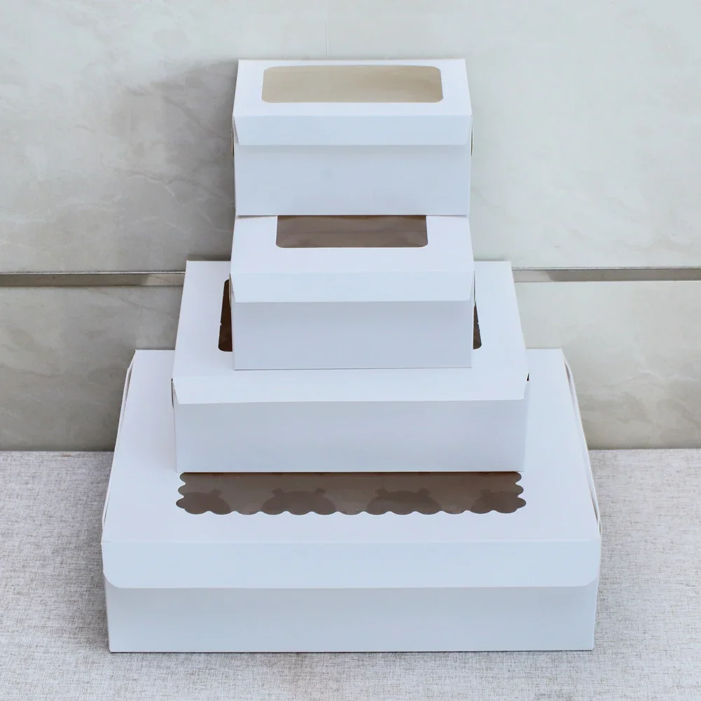 10Pcs Kraft Paper Cupcake Packing Boxes with Clear Window, Cardboard Cake Muffin Cookie... - SKU KPCB1209 - UGI Packaging