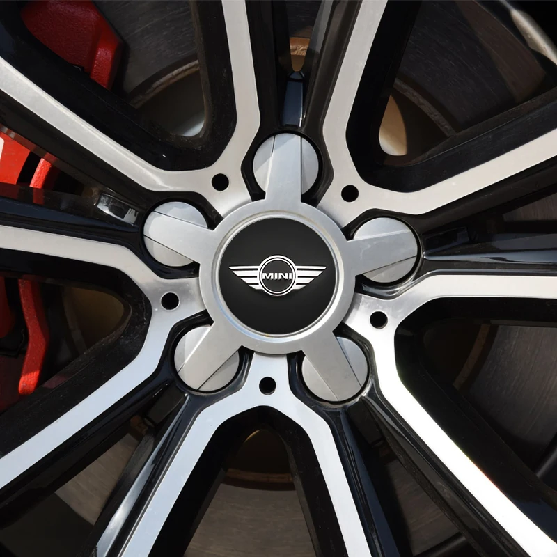 Car Wheel Hub Center Cap Badge Stickers For MINI Cooper One S JCW Clubman R55 R56 F55 F56 R57 R58 R59 R60 4PCS 56mm wheel hub caps