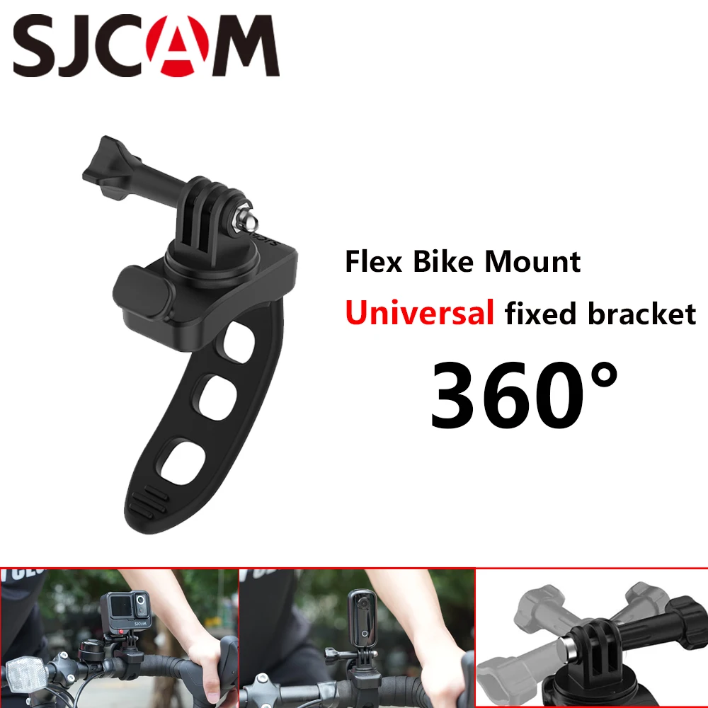 Support fixe SJCAM pour caméra sportive - Montage flexible moto vélo