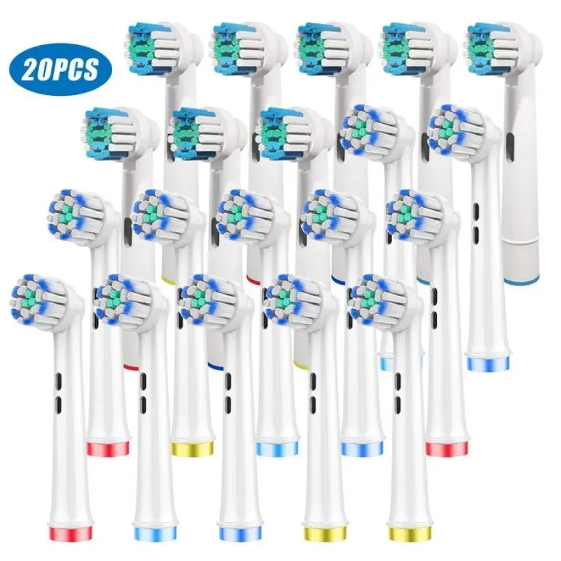 

20pcs Brush Head nozzles for Braun Oral B Replacement Toothbrush Heads 8 Sandard Clean and 12 Ultrathin Gum Care Sensitive clean