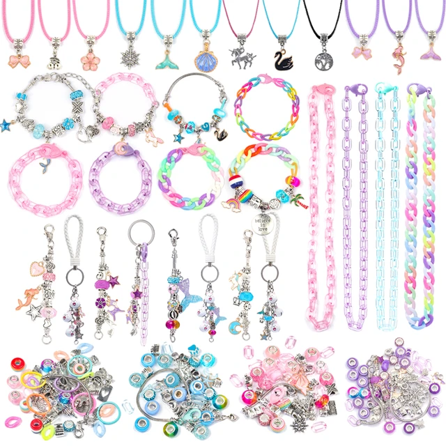 Kids Charm Bracelet Making Kit  Bracelet Making Kit Girls - Bracelets Kit  Beads - Aliexpress