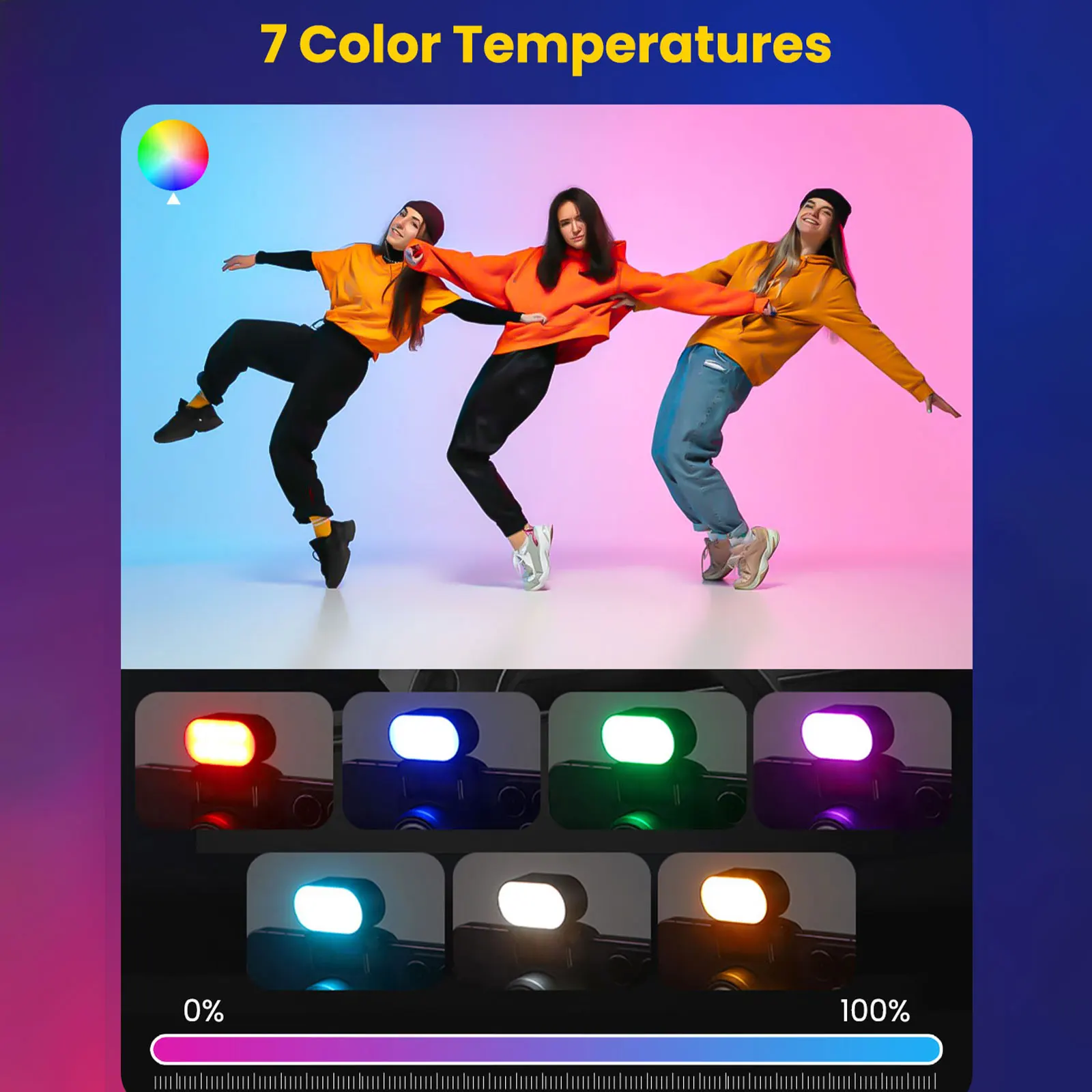 Action Camera Accessories Camera Accessories Handheld Gimbal Accessories Magnetic RGB Fill Light 3-axis Stabilizers