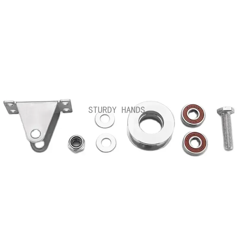 Stainless Steel Tripod Pulley Wire Rope Lifting Bearing Pulley Hanging Wheel Home Sliding Doors Track Wheel Hardware 1pc
