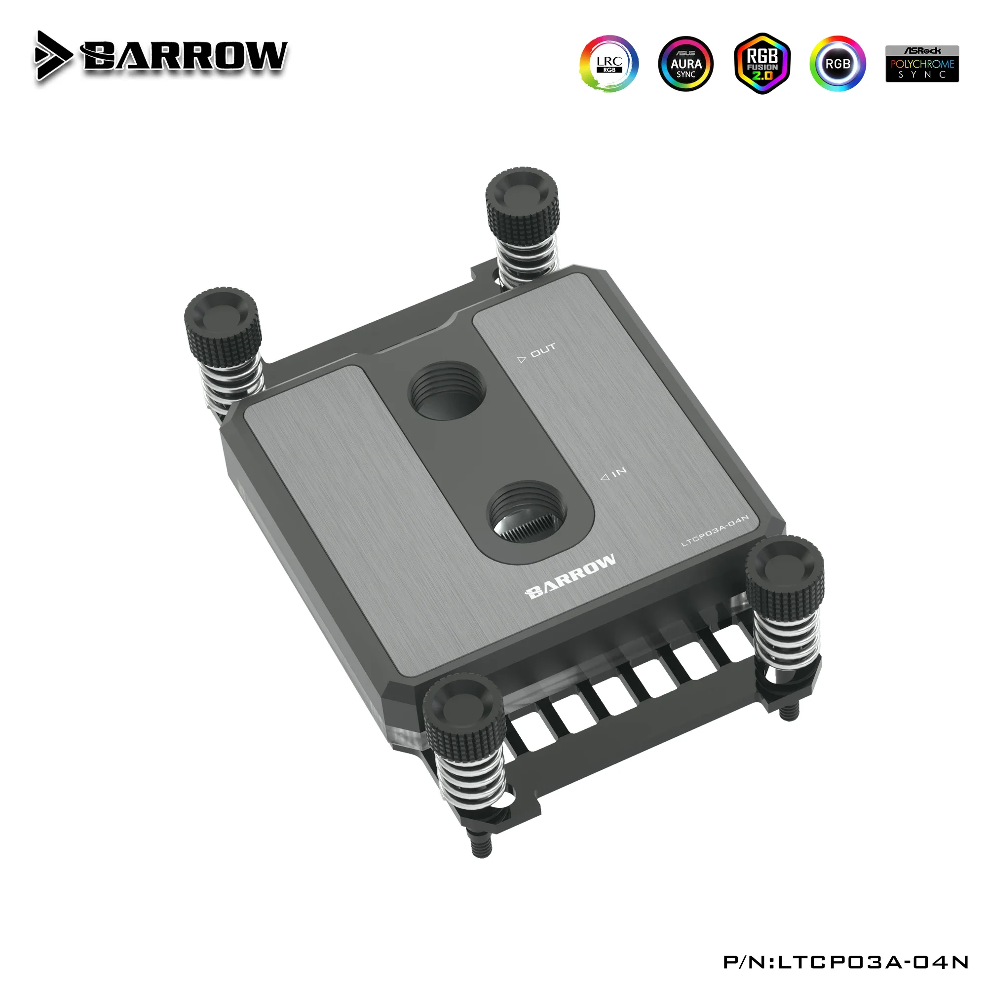 Barrow Cpu Water Block Cooler Use para Amd Ryzen Am3 Am4 Pom Metal de Latão Top A-rgb Luz 5v Gnd Cabeçalho 3pin Cpu - Imagem 3