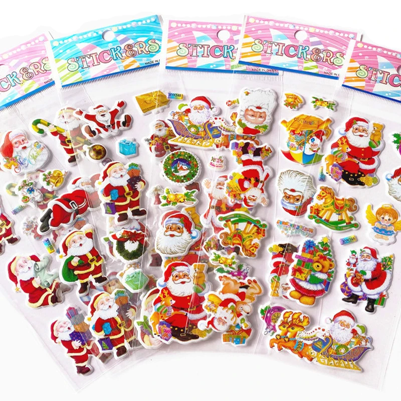 6Sheets Decorative 3D Puffy Bulk Stickers Princess Cartoon Shaped Sticker  DIY Scrapbook Funny Kids Classic Toy For Children Gift