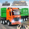 HUINA 1/18 RC Truck Container 9CH Alloy Remote Control High Hurdle Car Light Sound Body Can Be Separated Wood Transporter Gifts 5