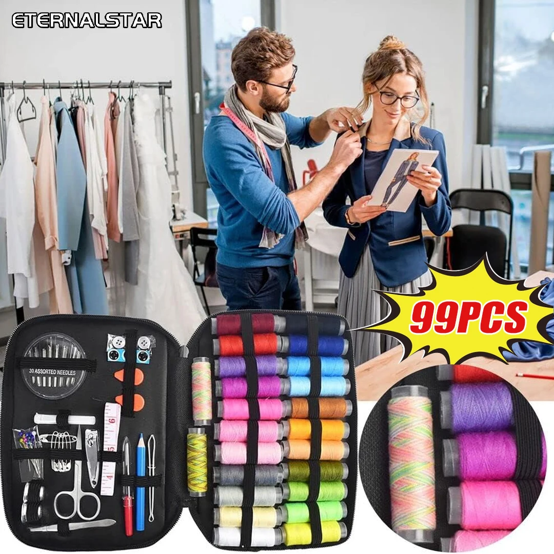 바느질 키트 DIY 다기능 바느질 상자 세트, 여행 바느질 키트, 바늘 실 보관 가방, 손 바느질 자수