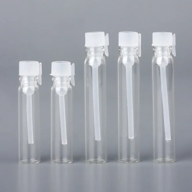 1ml 2ml Glass Dropper Bottle Transparent Mini Stick Essential Oil with Inner Stopper Sample Trial Use Perfume Sub Bottles Empty glass test tube 17 30 80mm 40ml glass bottles stopper crafts jars small transparent empty diy wishing glass bottle cork gift