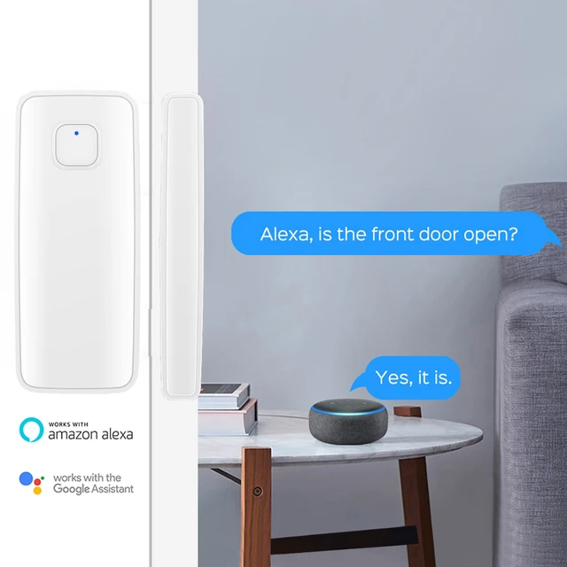 Tuya Smart WiFi Door Sensor Open Close Detector Smartlife App Control Notification Compatible with Alexa Google Home 3