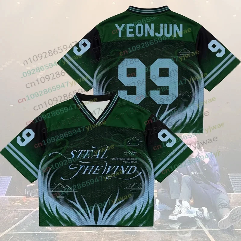 Kpop-Konzert „Steal The Wind“ Welttournee Mesh-Jersey Geschenk für Fans Yeonjun Soobin Fan-Geschenk Herbst Streetwear Damen- und Herrenbekleidung