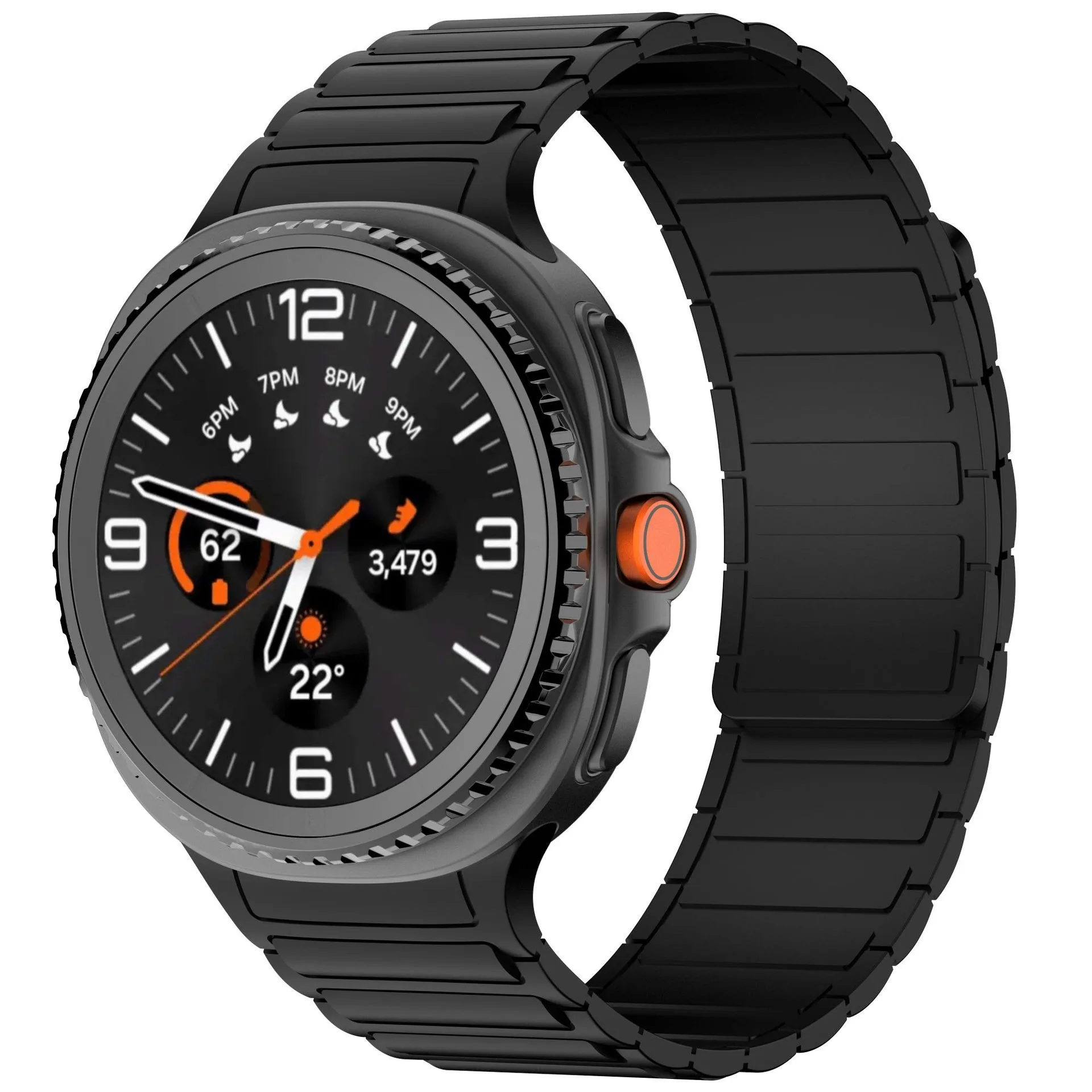 Sporty Silicone Magnetic No-Gap Wristband Strap